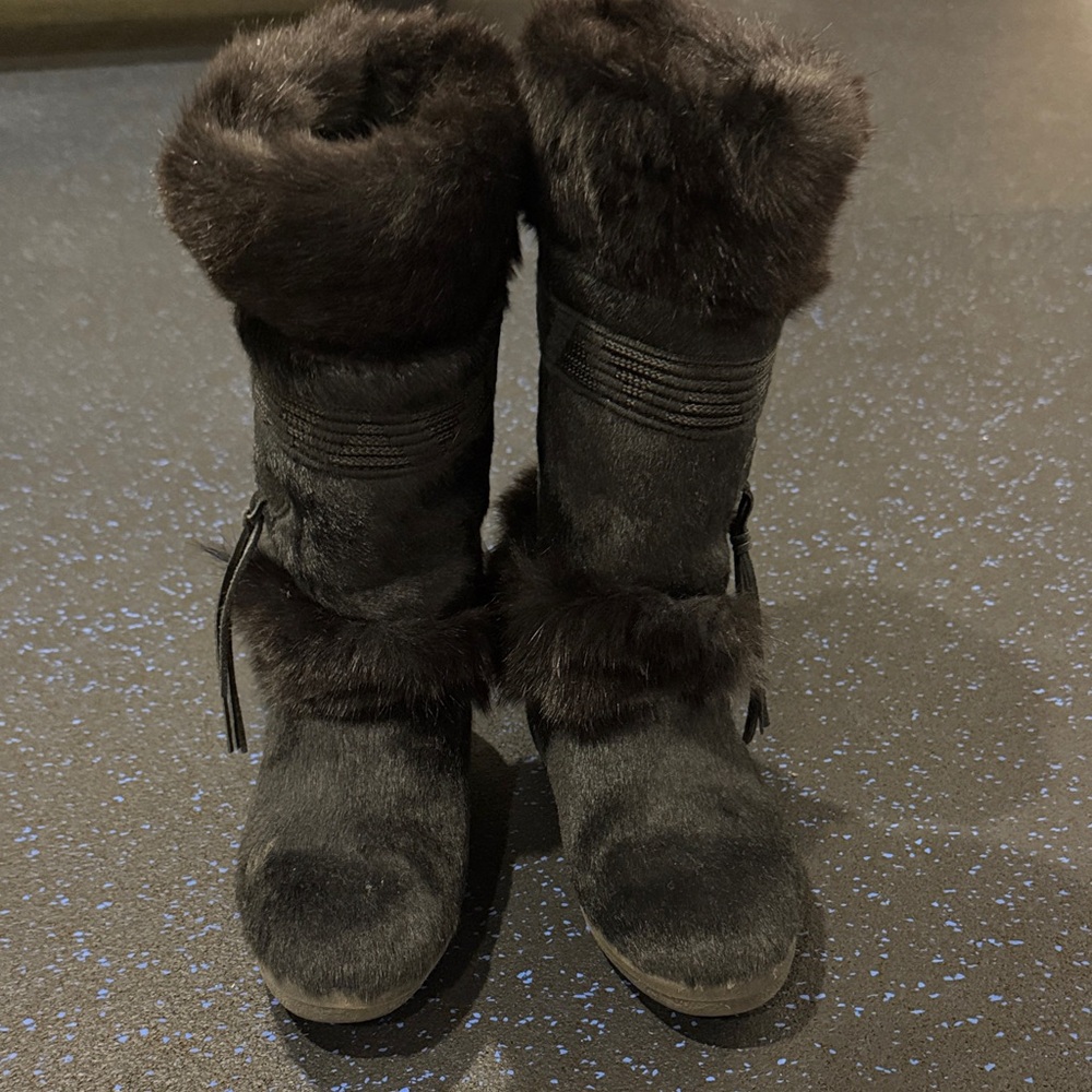 Tecnica Black Fur-Trimmed Winter Boots